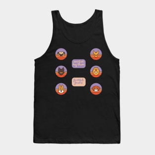 Cute Retro Dog Breeds - with quotes Six Pack Tank Top